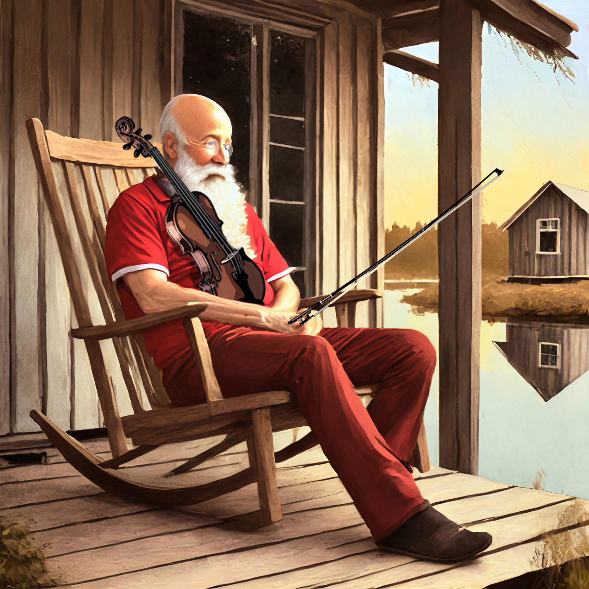 Santa on the porch